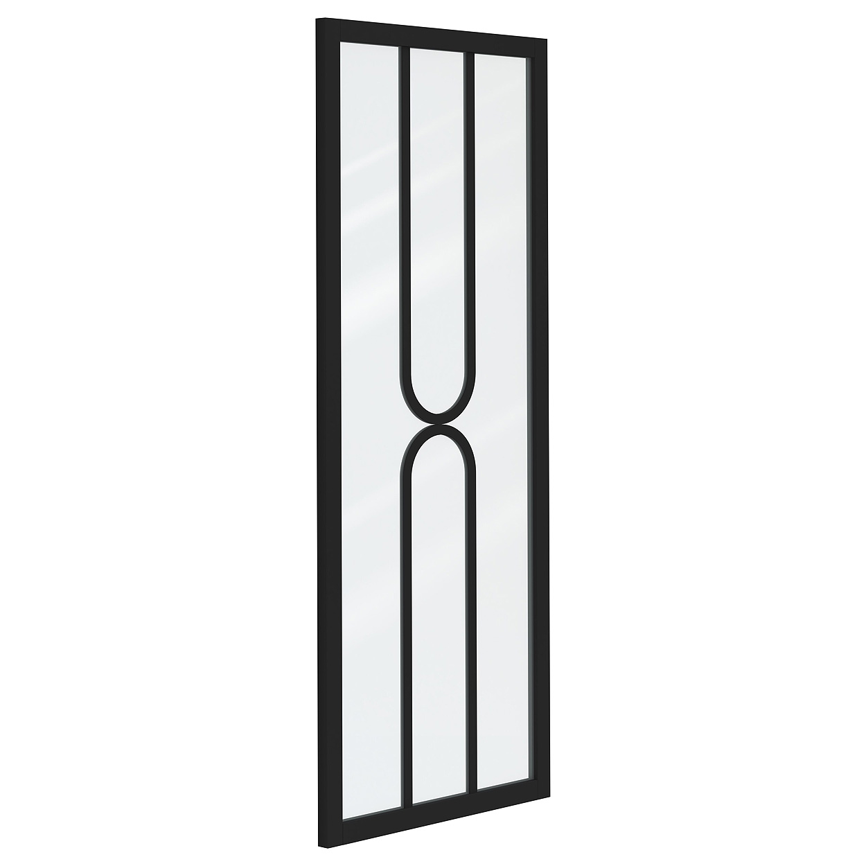 Binnendeur Skantrae SSL 14520 Blank Glas Zwart Gelakt